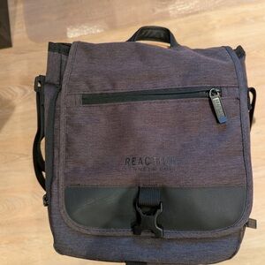 Reaction Kenneth Cole Charcoal and Black Messenger Bag